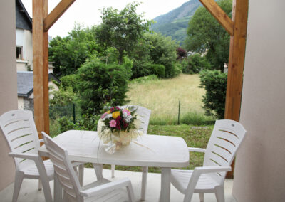 Terrasse d'un appartement de la Résidence Val de Roland