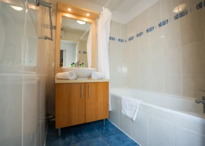Salle de bain avec baignoire
